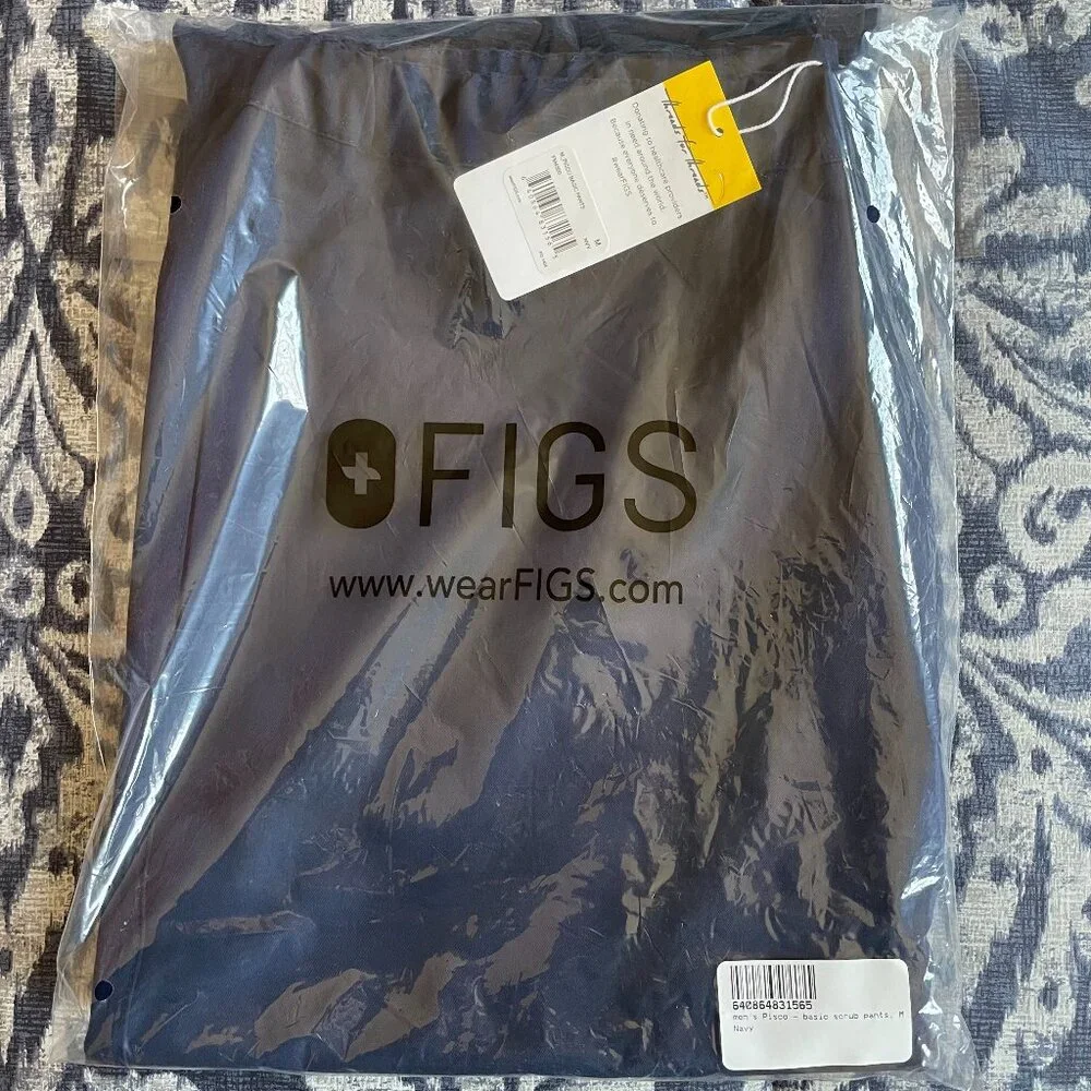 FIGS Pisco Men’s Basic Scrub Pants Technical Collection Navy Blue Fm4500 Sz Med